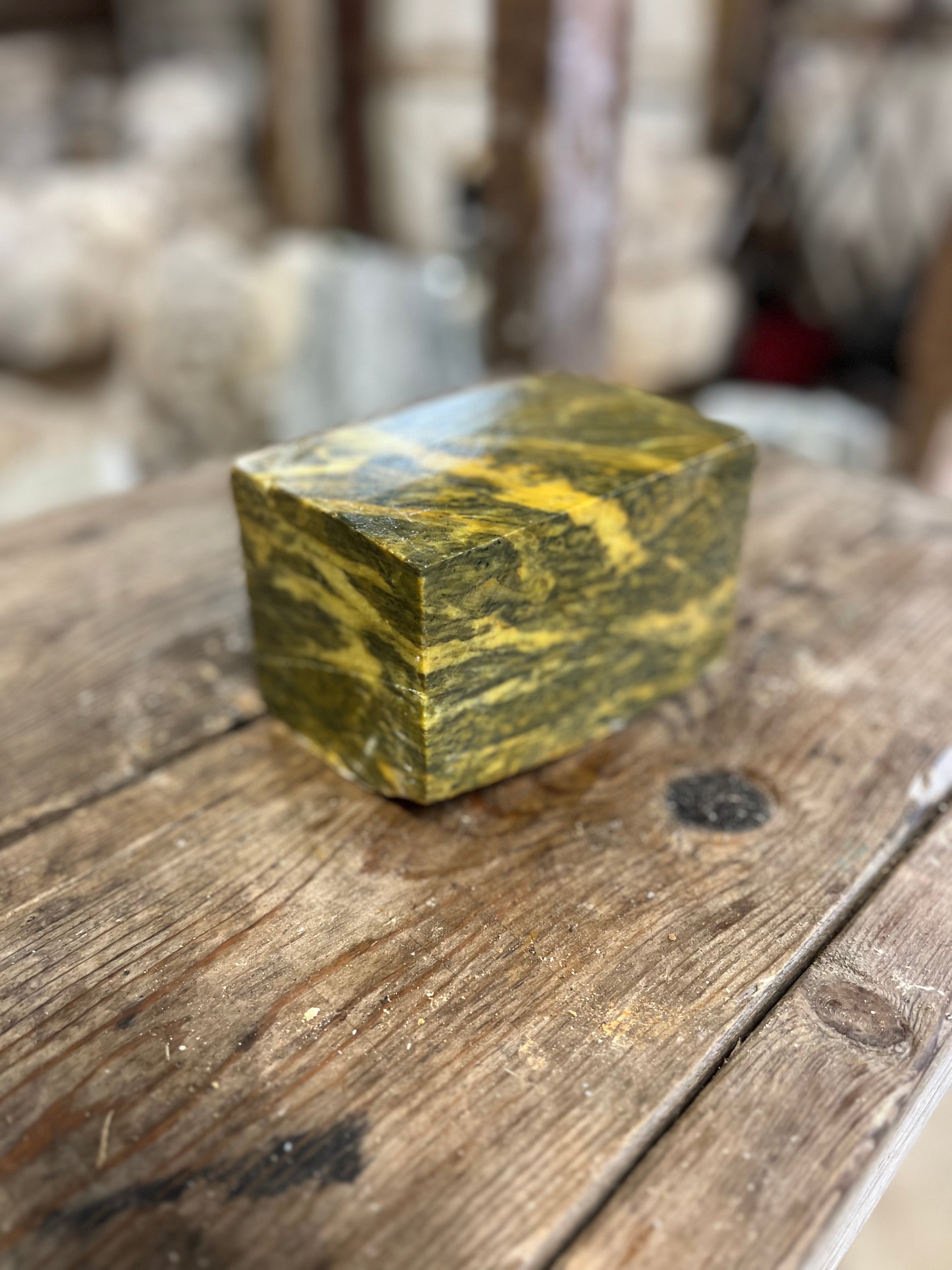10lb Indian Yellow mix Soapstone Block 6.5x4x4 – Gian Carlo Artistic Stone